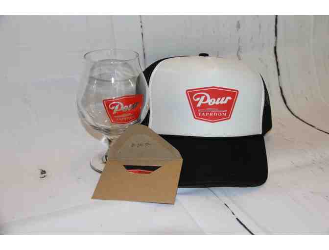 $25 Gift Certificate, Hat and Glass from Pour Taproom