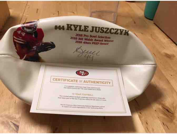 Autographed San Francisco 49ers Football signed by Kyle Juszczyk