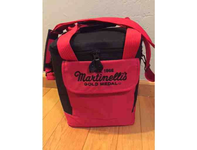 Four (25.4 fl. oz.) Bottles of Martinelli's Sparkling Juice/Cider + Insulated bag