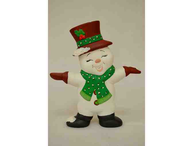 Set of Four Ceramic Snowman