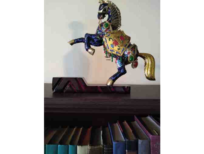 Enamel Horse on Stand