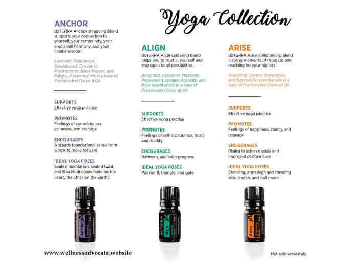 DOTERRA Essential Oils Yoga Trio Kit - valued at $70