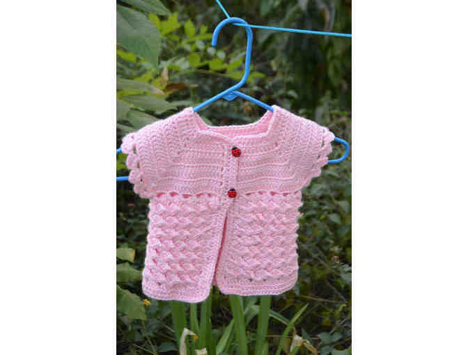 Baby Coat pink with short sleeves