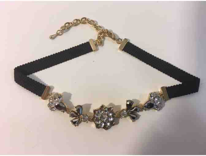 Necklace - Choker with Clear and Smokey Bling