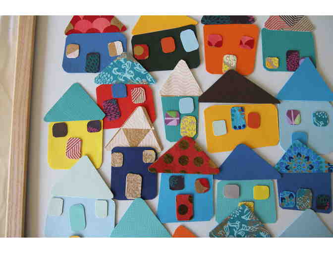 0 Kindergarten/TK -  Community of Paper Houses, Framed (Ms Burr)