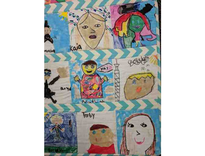 2nd grade - Quilt of Self Portraits (Ms. Langley/Flora)