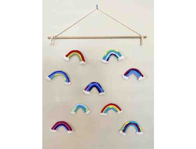 Class Art- Fiber Rainbow Wall Hanging #2  (Kindergarten/1st, Ms. Howell/Holt)