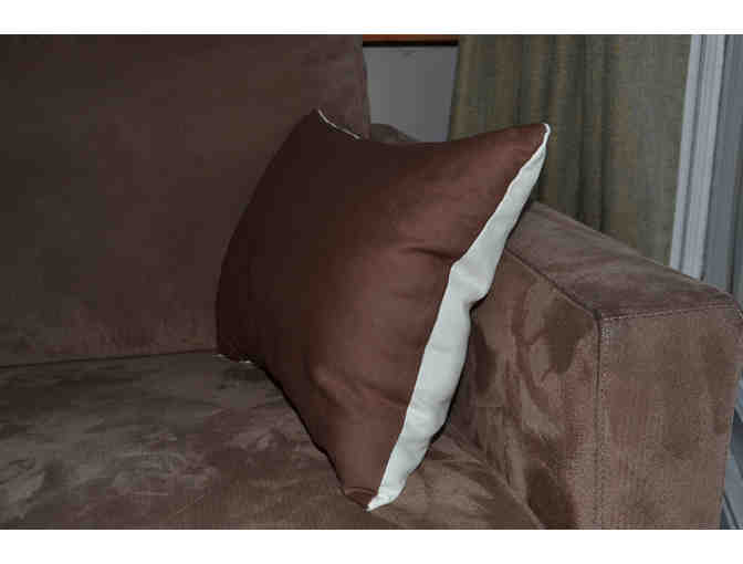 Custom Botanical Throw Pillow - Chestnut Brown #1