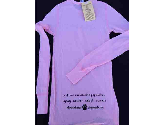 'Alpha Bitch' -Pink Longsleve Thermal T - Size XL