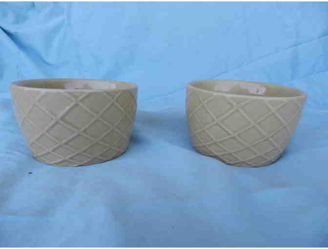 Two Ceramic Ice Cream Bowls