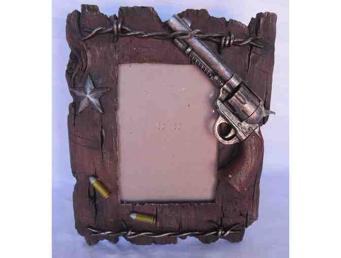Montana West Barbwire with Revolver Photo Frame