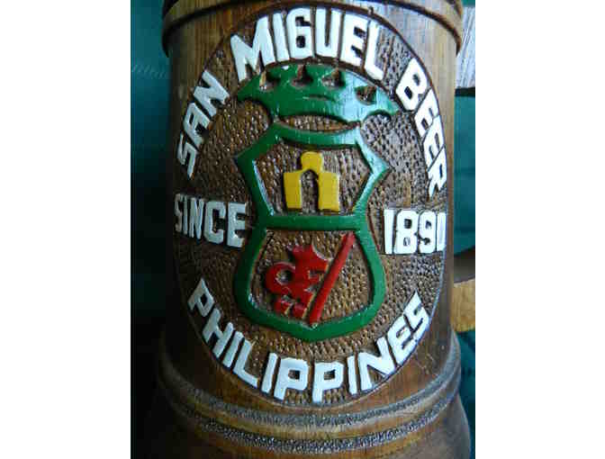 San Miguel Beer of the Philippines, Wooden Beer Stein/Mug