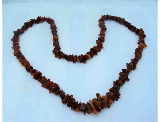 Brown Stone-Like Beaded Necklace