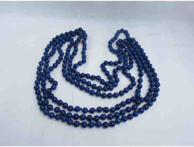 Blue Howlite Beads Endless Necklace