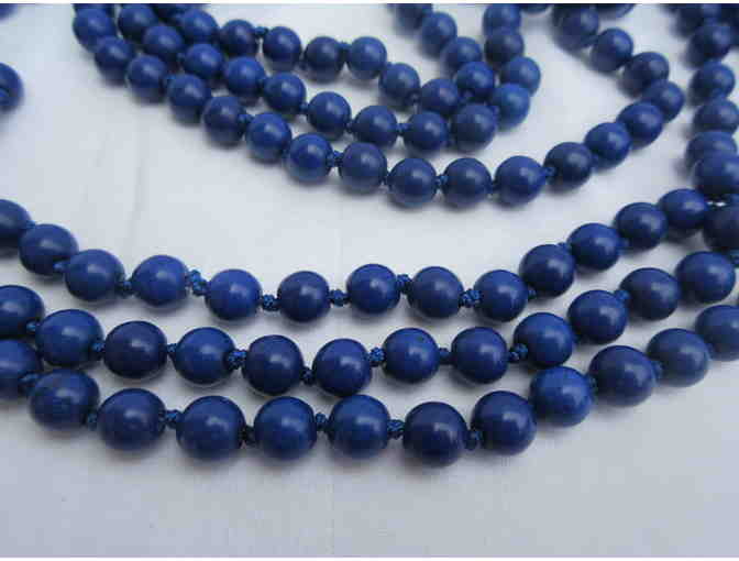 Blue Howlite Beads Endless Necklace