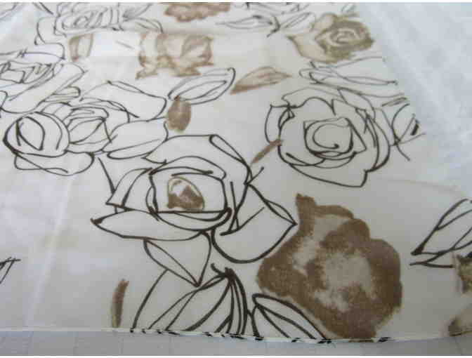 Brown tones Scarf with Roses