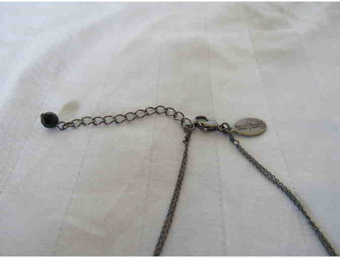 Black Pendant Necklace with Quartz