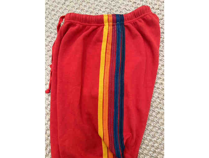 Aviator Nation - 5 Stripe Sweatpants - Red (S)