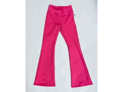 SLS Clothing - White Tee/Pink Flare Legging Set (L/12)