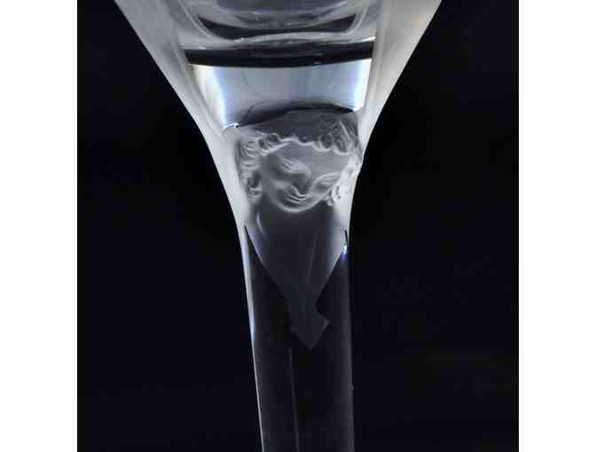 Pair of Lalique Angel Wing Wine Glasses & Paul De Coste Brut