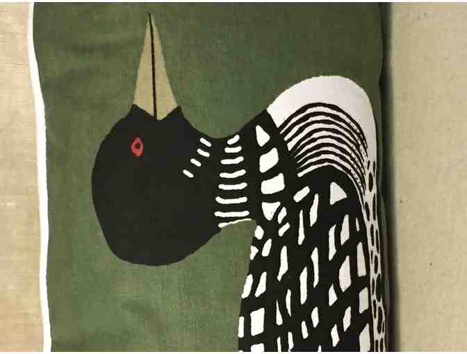 Loon Image Handmade Pillow Cover & pillow