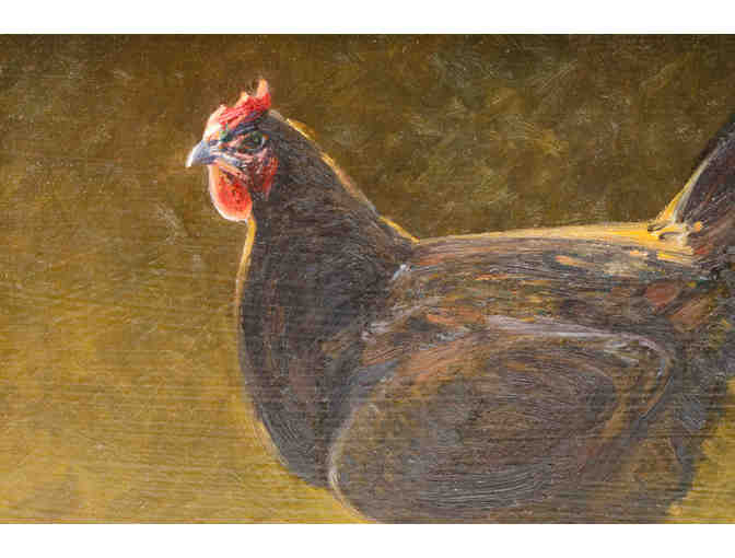 Oil painting of Hen by Joseph Low