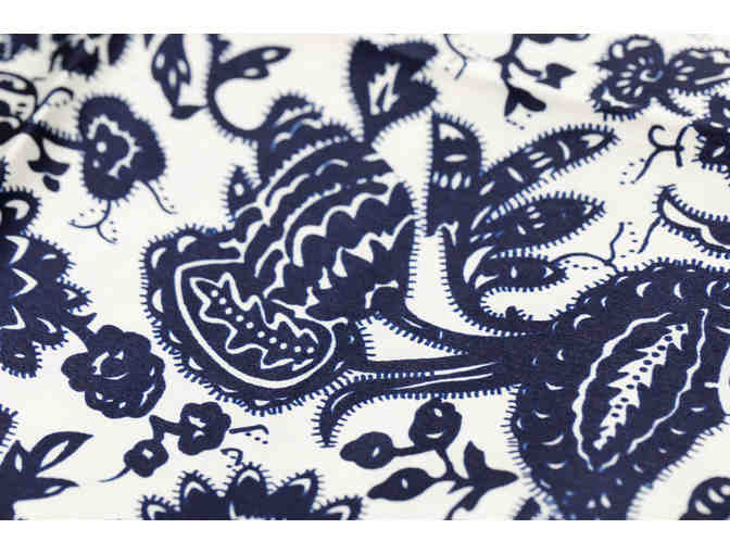 Parrot motif silk scarf