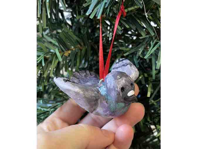 Pigeon tree ornaments - pair