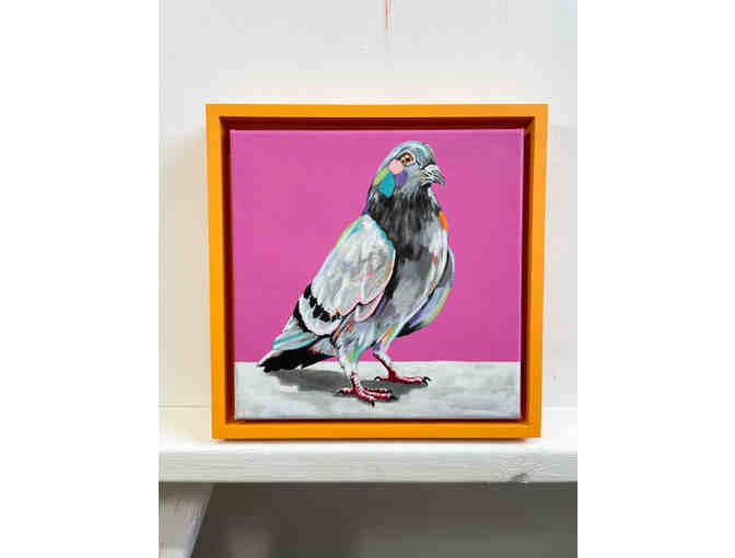 Oil painting of 'Revenge' the pigeon by Mckenna Van Koppen - Photo 1