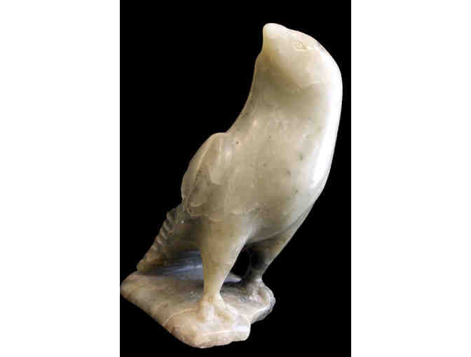 Alabaster Eagle carving, Inuit, from the Iqaluit Community, Canada