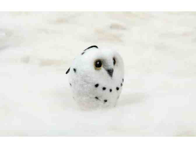 Handcrafted Snowy Owl Felt Ornament - Photo 2