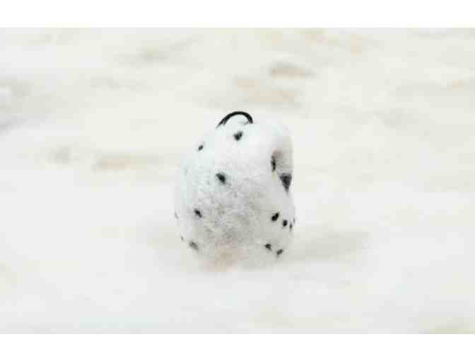 Handcrafted Snowy Owl Felt Ornament - Photo 3