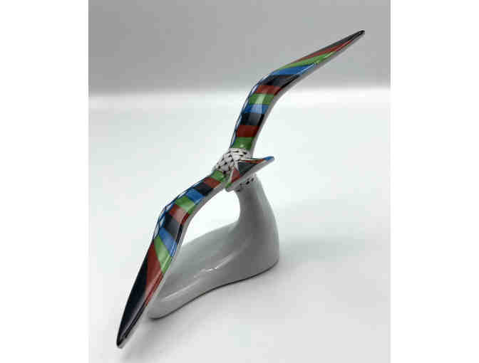 Hollohaza Hand-Painted Porcelain Seagull from Hungary