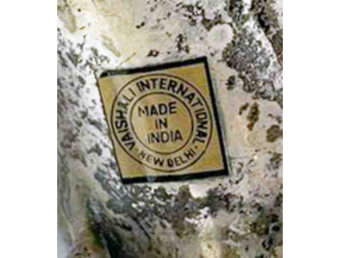 Tall bronze sculpture of crane made in India