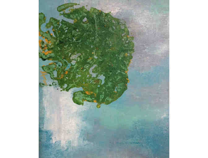 Green Grass Blue Skies - Elephant Footprint a 'Padhchinh' painting by Alpana & Phoolkali
