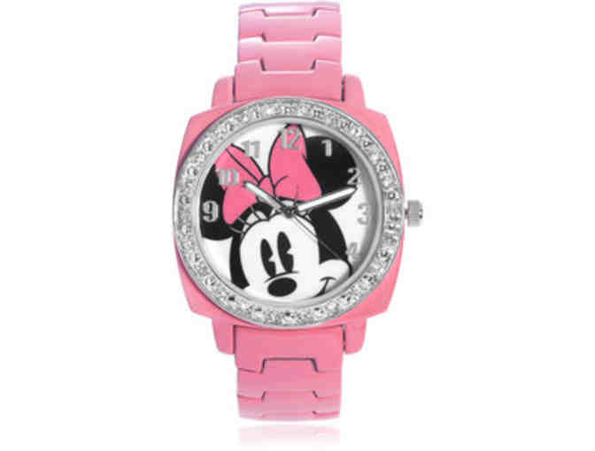Minnie Mouse Rhinestone Link Watch