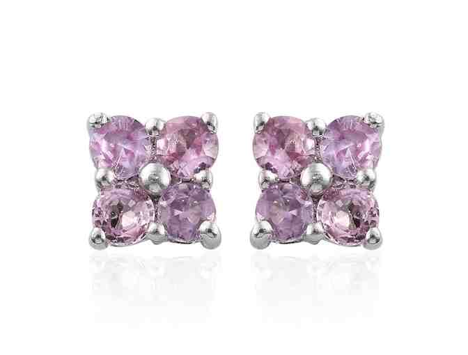 Natural Earth-Mined Pink Sapphire Stud Earrings