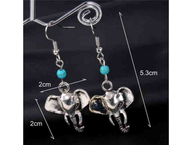 Elephant drop earrings