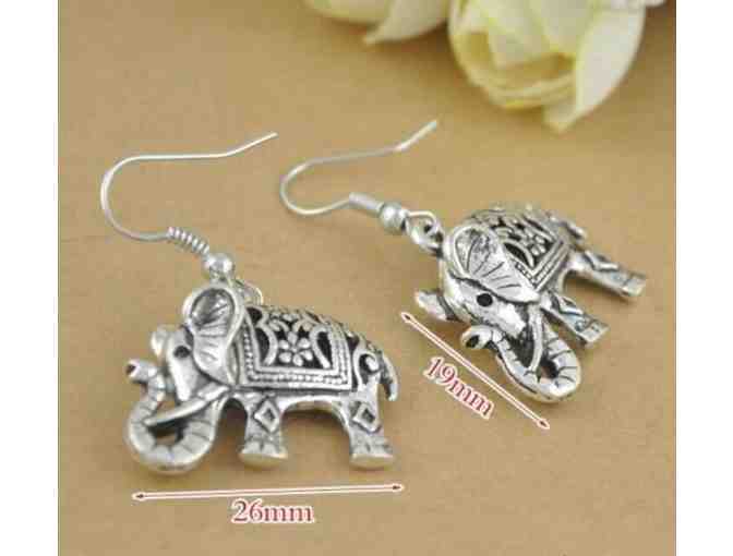 Elephant drop earrings