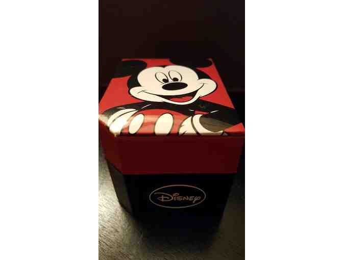 Disney Mickey Mouse 'What time is it?!' Black Enamel Watch w/gift box