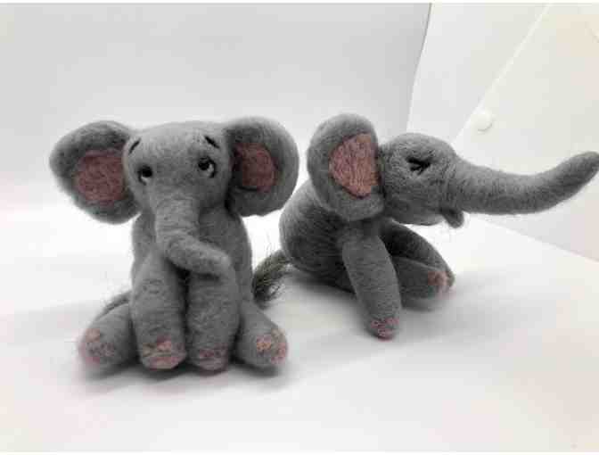 Set of Adorable Handcrafted Felt Elephants