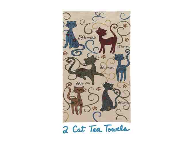 Set of 4 Dog & Cat Tea Towels