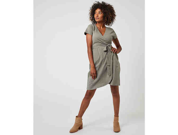 Pact Tulip Wrap Dress - Grey/Medium