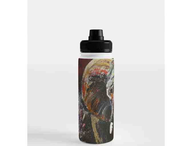 Art on Stainless Steel Water Bottle- HAPPY ELEPHANT