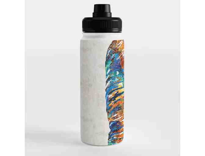 Art on Stainless Steel Water Bottle- COLORFUL ELEPHANT
