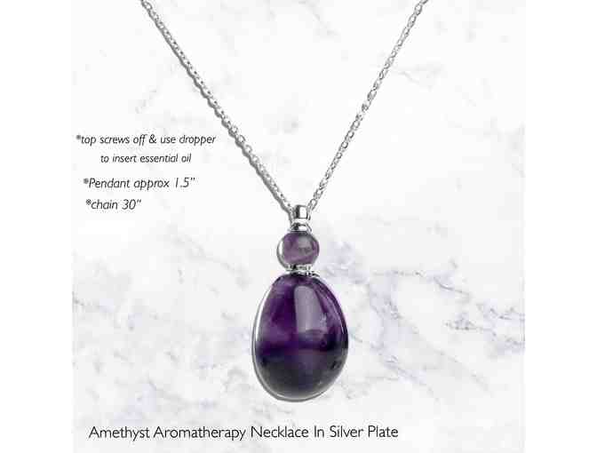 AMETHYST Aromatherapy Necklace for Essential Oils