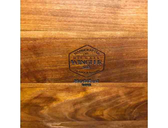 Handcrafted Cherry Butcher Block Autographed by Jim Lauderdale