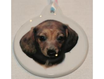 Dachshund Porcelain Puppy Christmas Tree Ornament