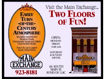 $35.00 Gift Certificate to dine at Main Exchange