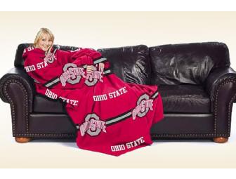 Ohio State Comfy Throw - Blanket with Sleeves